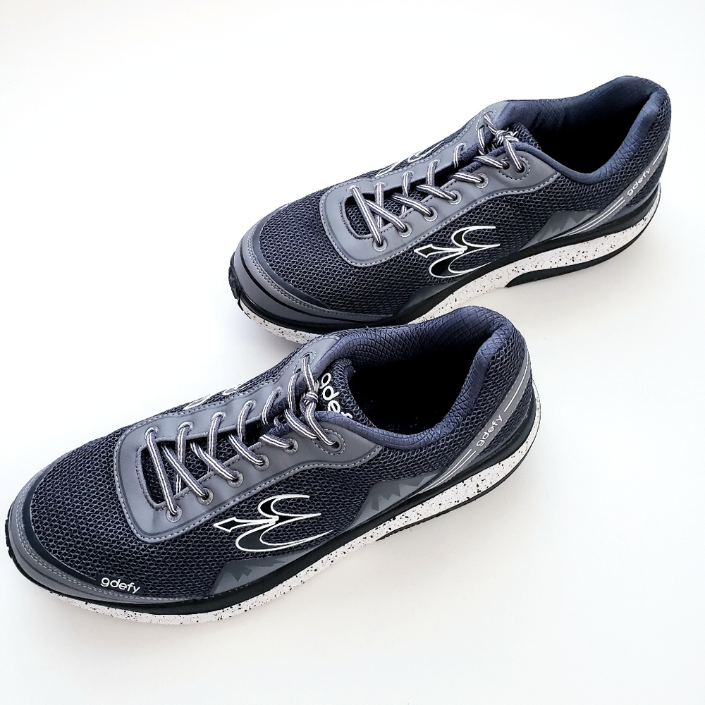 Gdefy Gravity Defyer Gray/Charcoal Lace Up Walking Sneakers